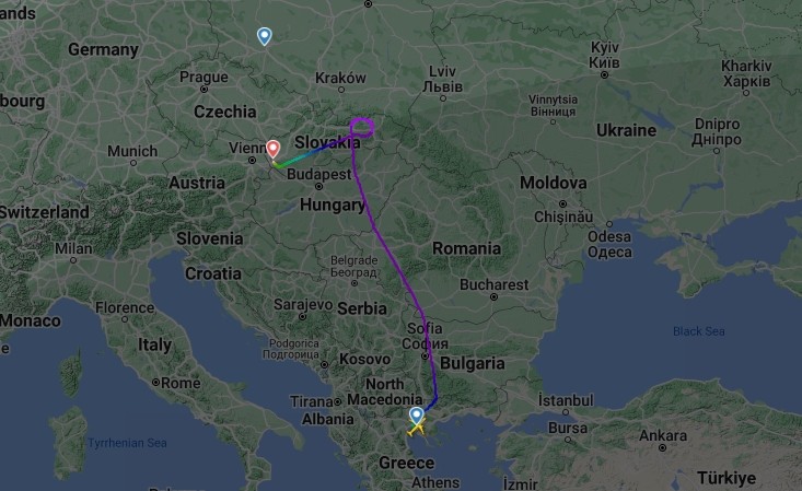 Samolot z Grecji nie doleciał do Wrocławia. Zawrócili go na granicy, Sky Express