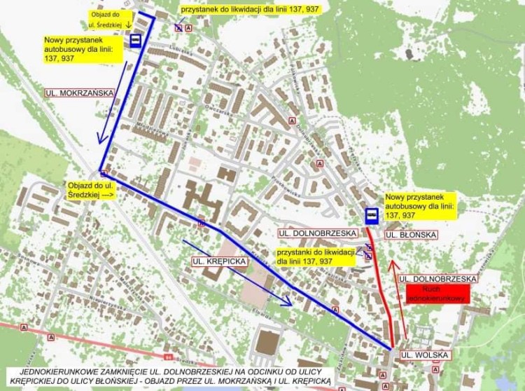 Wrocław: Rusza remont ulicy Dolnobrzeskiej. Przez pół roku kierowcy będą jeździć naokoło, Wrocławskie Inwestycje