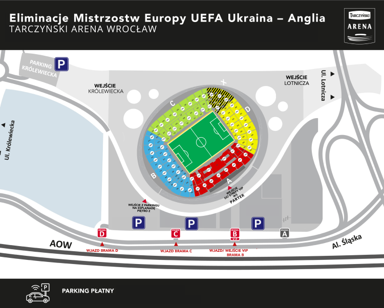 Wrocław: Mecz Ukraina - Anglia. Będą korki i tłumy w tramwajach, Tarczyński Arena