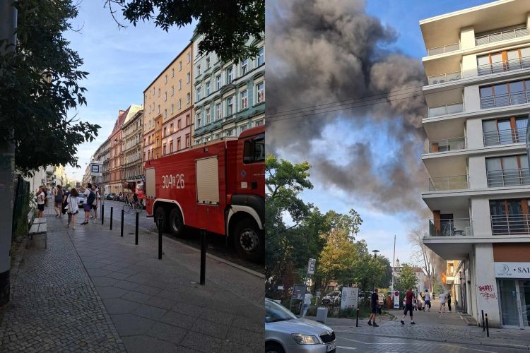 Duży pożar we Wrocławiu. Pali się blok, ludzie są uwięzieni w środku, Daria Woźniak