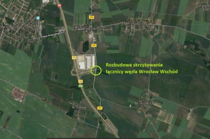 Rusza przebudowa wjazdu z autostrady A4 do Wrocławia. Powstanie rondo, GDDKiA