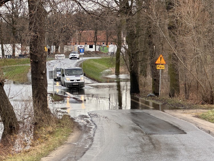 Dwie drogi do Wrocławia wciąż pod wodą, ale Widawa opada, 
