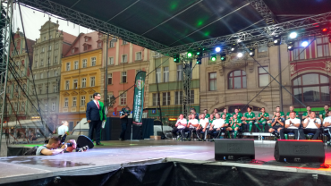 Piłkarze Śląska zaprezentowali się kibicom na wrocławskim Rynku