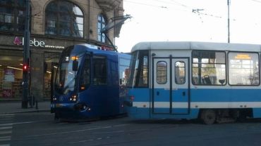 Wrocław: zderzenie dwóch tramwajów w centrum