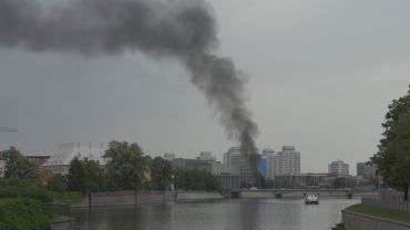 Pożar w centrum Wrocławia [ZDJĘCIA, WIDEO]