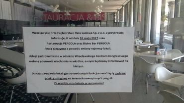 Restauracja Pergola zamknięta. Hala Stulecia zerwała umowę, właściciel idzie do sądu [ZDJĘCIA, NOWE FAKTY]
