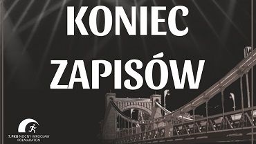 Pakiety startowe na 7. PKO Nocny Wrocław Półmaraton wyprzedane
