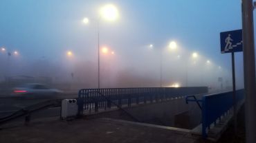 Gęsta mgła nad Wrocławiem