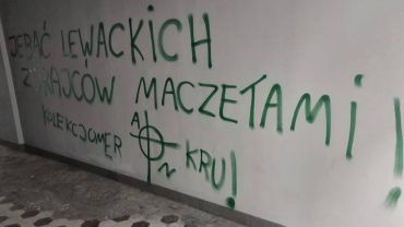 Kolejny nienawistny napis pojawił na wrocławskim Nadodrzu