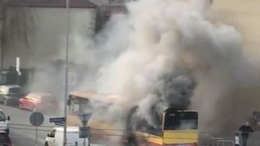 Pożar autobusu MPK na Bezpiecznej