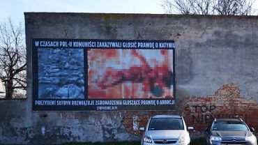 We Wrocławiu zawisł baner o prezydencie Sutryku: „zakazuje głosić prawdę jak komuniści”