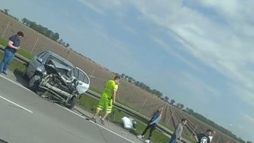 Wypadek trzech aut na autostradzie A4 pod Wrocławiem [ZDJĘCIA]