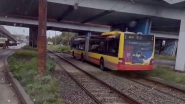 Wrocław: Prawdziwy autobus za tramwaj wyjechał na tory