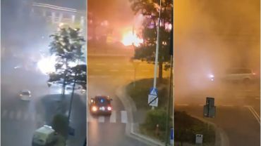 Wrocław: Niebezpieczny pożar samochodów [FILM]