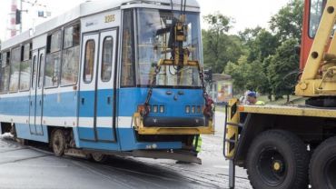 Wrocław: Wykolejenie tramwaju przy Dworcu Nadodrze