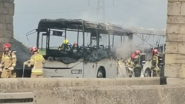 Autostrada A4: Pożar autokaru przewożącego dzieci