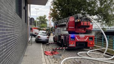 Wrocław: Pożar w Lidlu. Zapaliły się kartony!