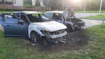 Wrocław: Nocny pożar samochodów na Nowym Dworze