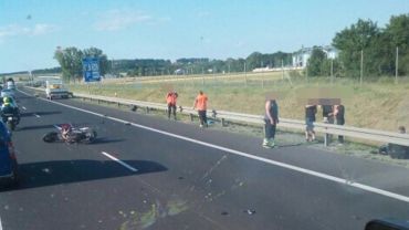 Wrocław: Korek na autostradzie A4 i ranni motocykliści na AOW