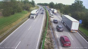 Wypadek na autostradzie A4. Duży korek w stronę Wrocławia