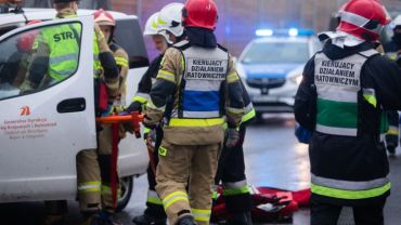 Karambol na autostradzie A4 pod Wrocławiem. Dwie osoby ranne