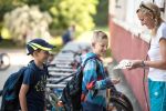 Do niektórych szkół i przedszkoli 100% dzieci przyjeżdża na rowerze albo hulajnogą, mat. UM Wrocławia