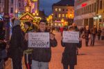 Protest na wrocławskim rynku. 