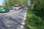 Wypadek pod Wrocławiem. Pijany kierowca tira stracił panowanie nad pojazdem [ZDJĘCIA], OSP KSRG Gniechowice