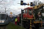 Wrocław: Wykolejenie tramwaju na Tarnogaju. Utrudnienia trwały kilka godzin, Zdjęcia dzięki Pomoc Drogowa AUTO-HARD&PIEKARSKI PATROL