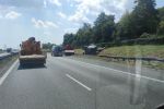 Wrocław: Gigantyczne korki na autostradzie A4. Kierowca zahaczył koparką o wiadukt, Tomasz