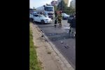 Wrocław: Wypadek na ul. Na Ostatnim Groszu. Ciężarówka zepchnęła auto na przeciwległy pas, Pomoc Drogowa AUTO-HARD