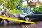 Wrocław: Co za tupet! Kierowca audi zablokował chodnik przy przejściu dla pieszych, Straż Miejska Wrocławia