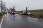 Dramatyczny wypadek na Dolnym Śląsku. Auto rozpadło się na drzewie. Zginął młody kierowca, Komenda Powiatowa Państwowej Straży Pożarnej w Świdnicy/Facebook