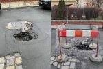 Wrocław: W takiej dziurze można zostawić koło. Po interwencji postawili barierkę, Daniel Balinski/wk
