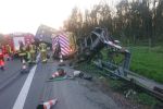 Zablokowana autostrada A4 po śmiertelnym wypadku. Bus wbił się w ciężarówkę, zdjęcie ilustracyjne/Komenda Miejska Państwowej Straży Pożarnej w Jaworznie