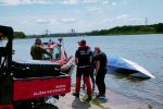 Na Odrze we Wrocławiu przewróciła się łódź. Dwie osoby wpadły do wody, Wodna Służba Ratownicza