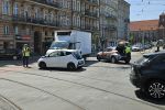 Wrocław: Wypadek na pl. Bema. Utrudnienia dla kierowców i pasażerów MPK [ZDJĘCIA], k