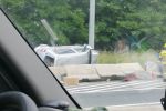 Poważny wypadek na A4. Auto uderzyło w betonowe bariery [ZDJĘCIA], Zdjęcie nadesłane przez czytelnika