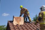 Szop ugrzązł na dachu. Z odsieczą przybyli strażacy, OSP KSRG Gniechowice/Facebook