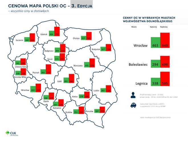 Wrocław wciąż najdroższym miastem dla kierowców. Choć OC tańsze niż rok temu..., mat. prasowe