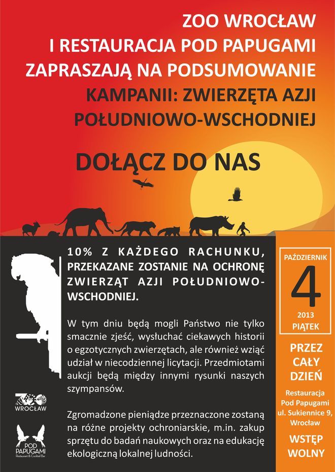 Wrocławskie ZOO zaprasza do... Restauracji Pod Papugami, mat. ZOO Wrocław