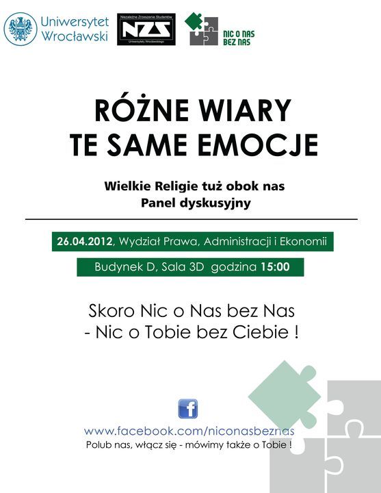 Czy Wrocław jest miejscem spotkań przedstawicieli różnych wyznań?, materiały organizatora