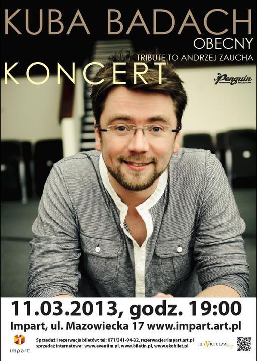 Tribute to Andrzej Zaucha, czyli koncert Kuby Badacha, materiały organizatora