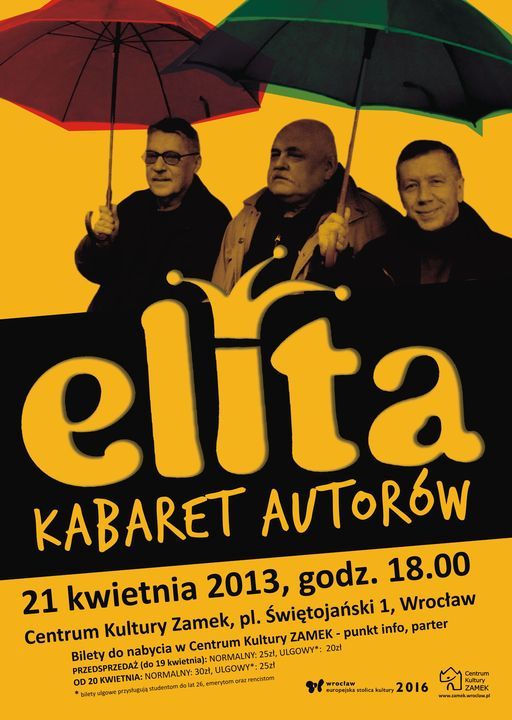 Kabaret Elita rozbawi publiczność we wrocławskim zamku , materiały organizatora