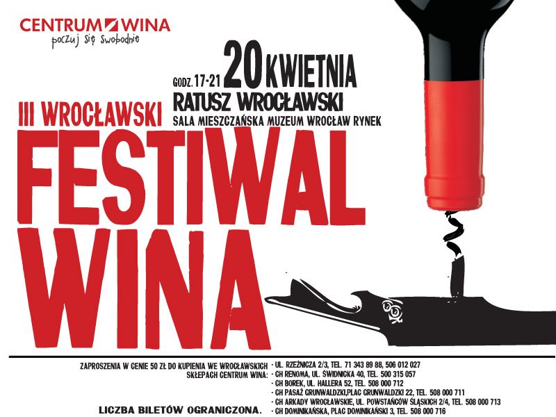III Wrocławski Festiwal Wina , mat. prasowe