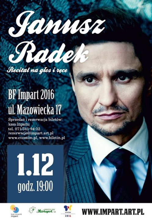 Janusz Radek już wkrótce wystąpi na koncercie we Wrocławiu, materiały organizatora