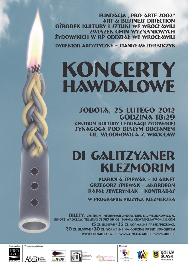 Koncerty Hawdalowe - muzyka galicyjskich sztetli w Synagodze, mat. prasowe