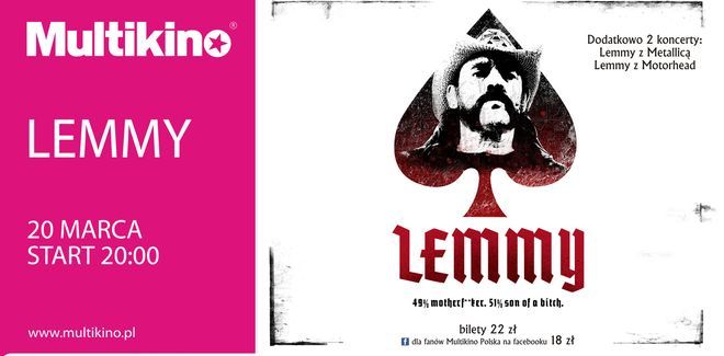 Wielkie gwiazdy muzyki na wielkim ekranie: Lemmy i Bocelli, materiały organizatora 
