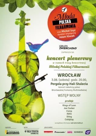 Niezwykły pokaz Wrocławskiej Fontanny Multimedialnej przy akompaniamencie orkiestry, materiały organizatora