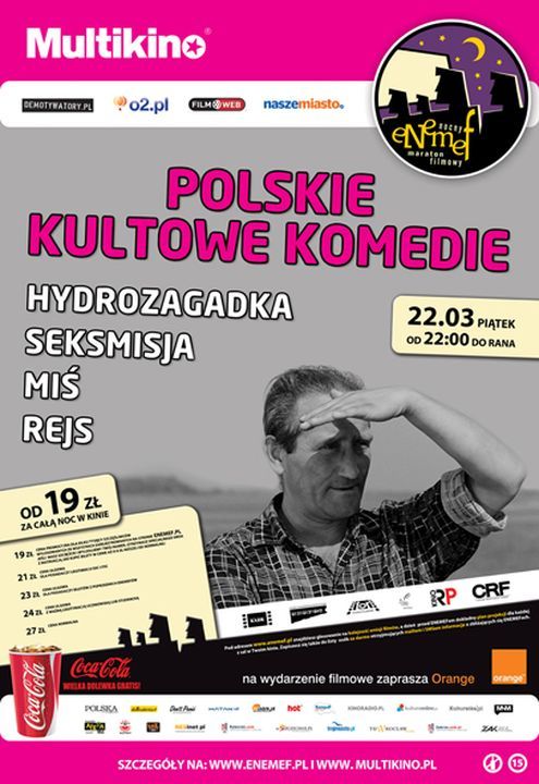 Szykuje się nocny maraton filmowy z kultowymi polskimi komediami, materiały organizatora